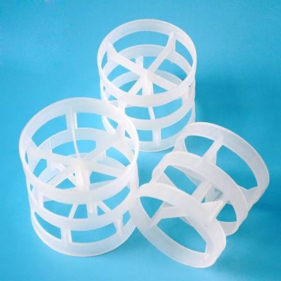 38mm 50mm 76mm Plastic PP PVC PVDF pall ring for scrubber tower packing for Sewage treatment